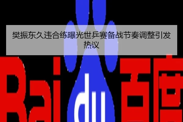 樊振东久违合练曝光世乒赛备战节奏调整引发热议